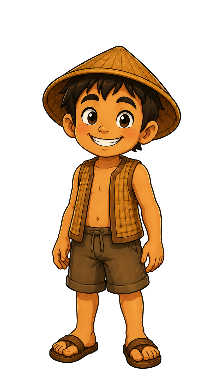 Lito, a mischievous boy with a big grin